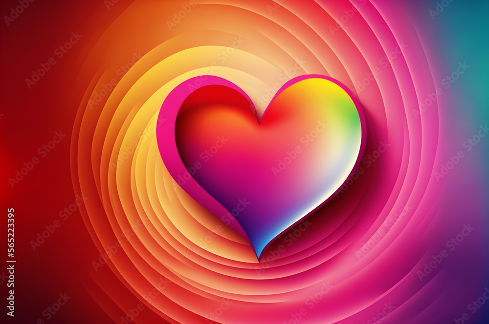 colourful vector illustration of valentines day hearts for wallpapers and background created with generative ai colourful vector illustration of valentines day hearts for wallpapers and background created with generative ai