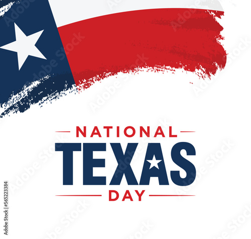 National Texas Day. February 1. Vector Illustration.