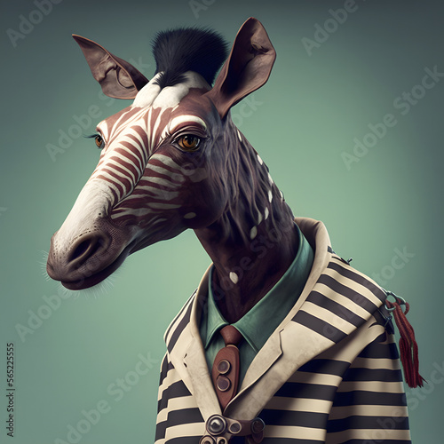 Scientist or Doctor okapi portrait