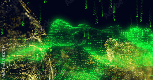 Composite of binary coding and data processing