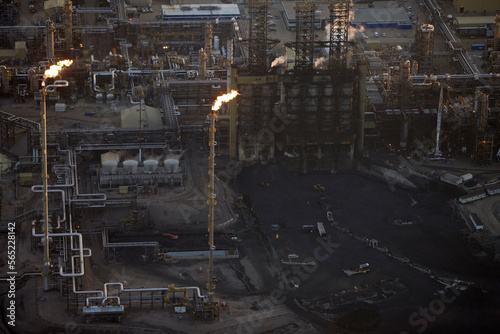 Suncor Upgrader Facility and Coker, north of Fort McMurray, Alberta, Canada. photo