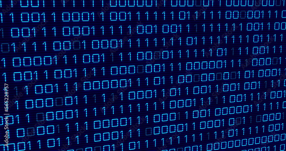 Composition of data processing on black background Composition of data processing on black background