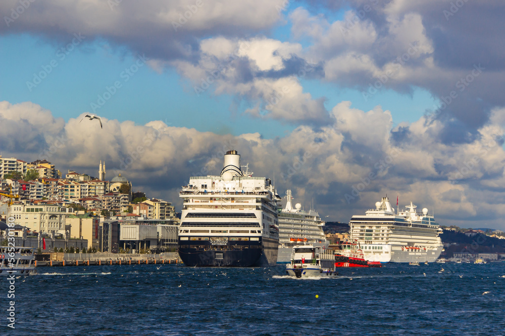 Bosporus strait beautiful views Istanbul Turkey