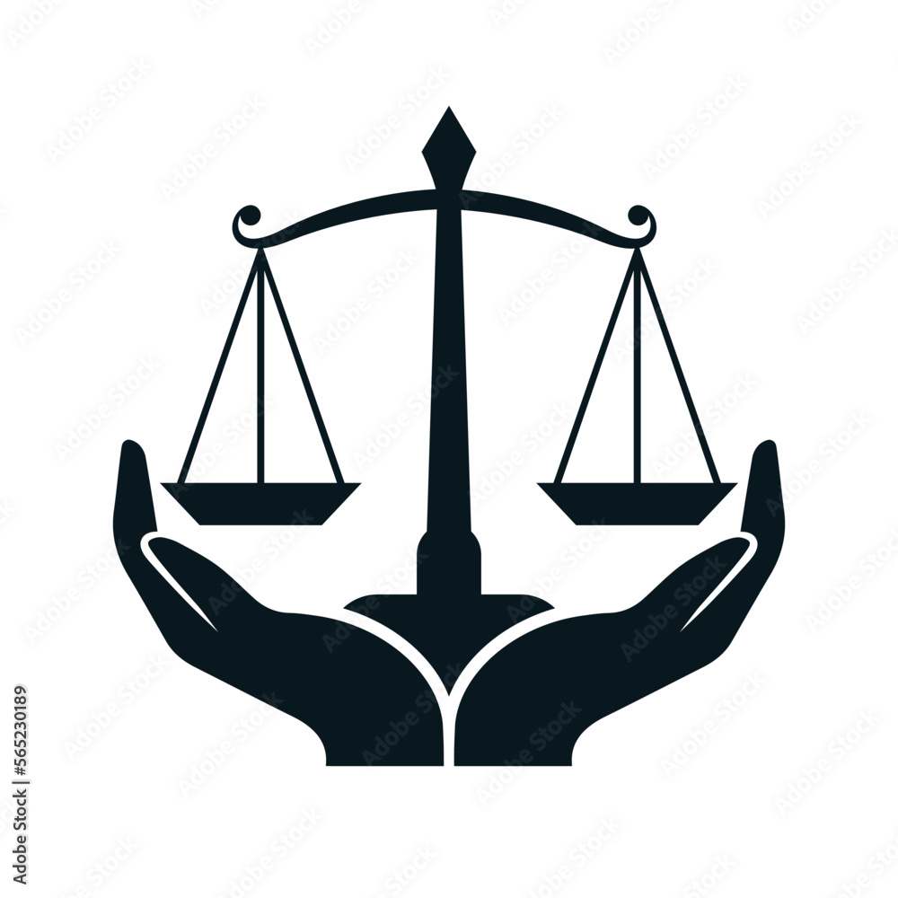 creative and unique justice balance scale. Two hand holding lawyer scale. Attorney and judicial icon design. creative and unique justice balance scale. Two hand holding lawyer scale. Attorney and judicial icon design.