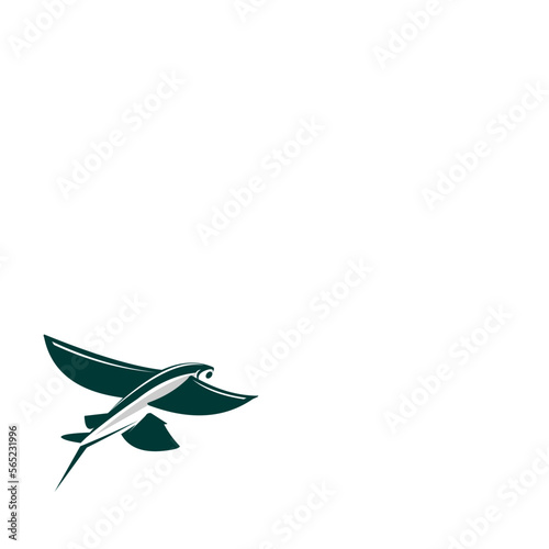 Valokuva Flying Fish Logo Template.
