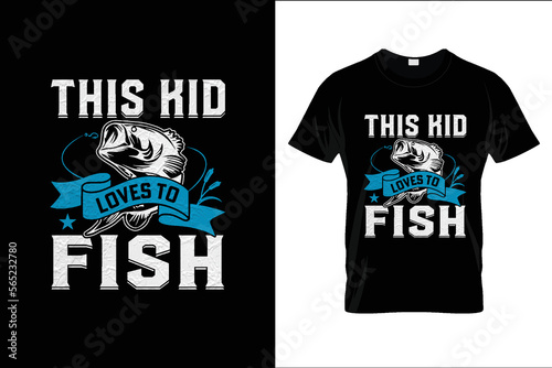 Fishing illustration for t-shirt design