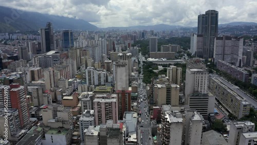 city ​​of caracas venezuela from the sky photo