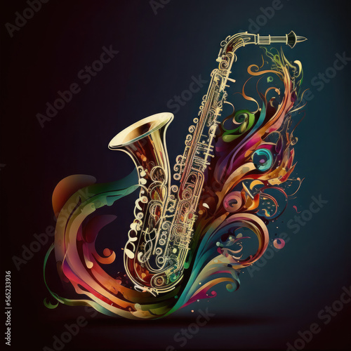 Beautiful  magnificent  musical instruments - piano  guitar  violin  drums  saxophone  