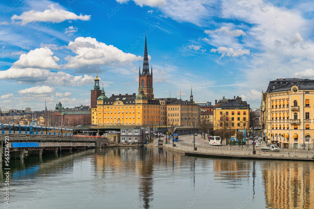 Stockholm Sweden, city skyline at Gamla Stan old town