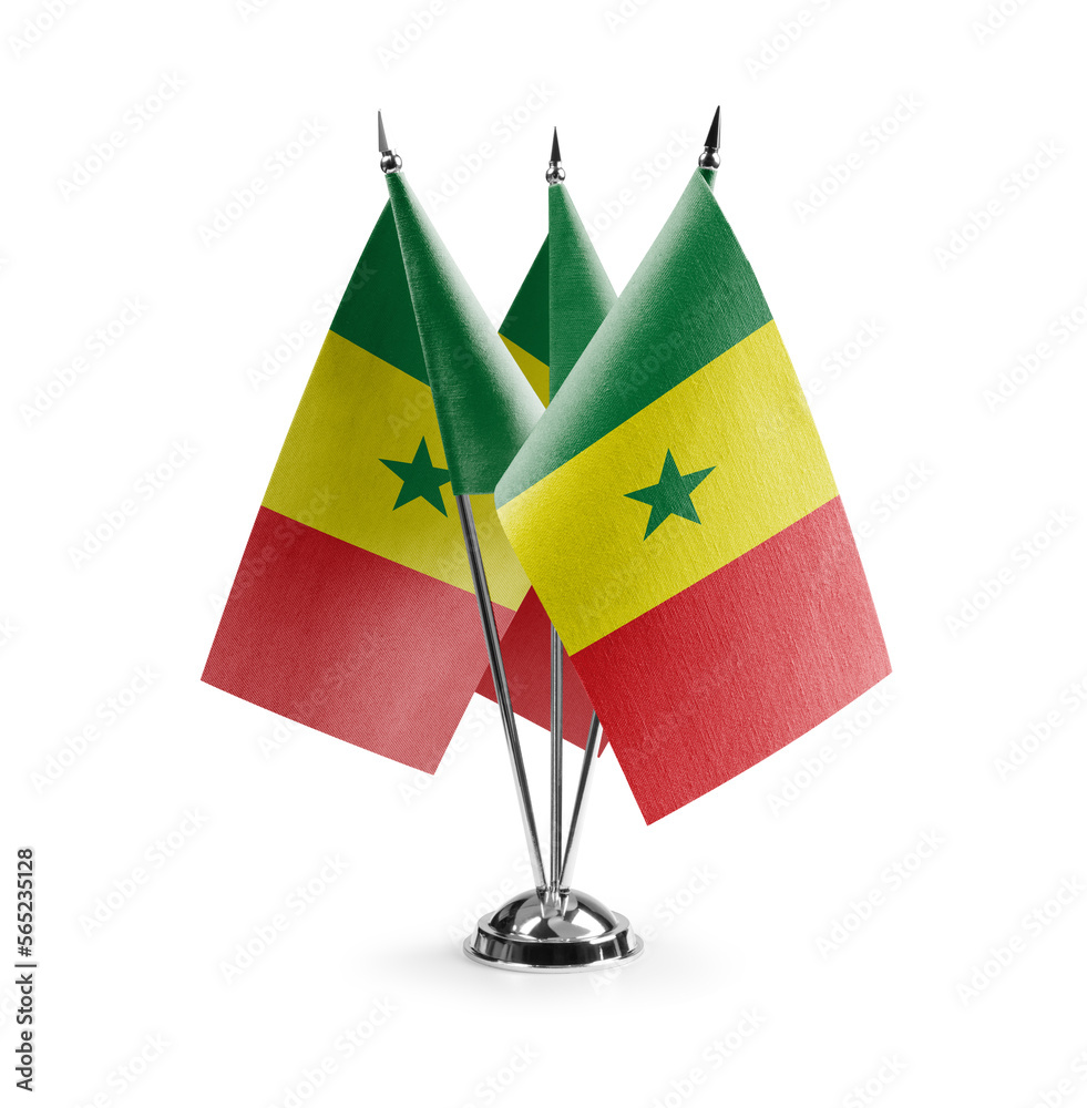 Small national flags of the Senegal on a white background Small national flags of the Senegal on a white background