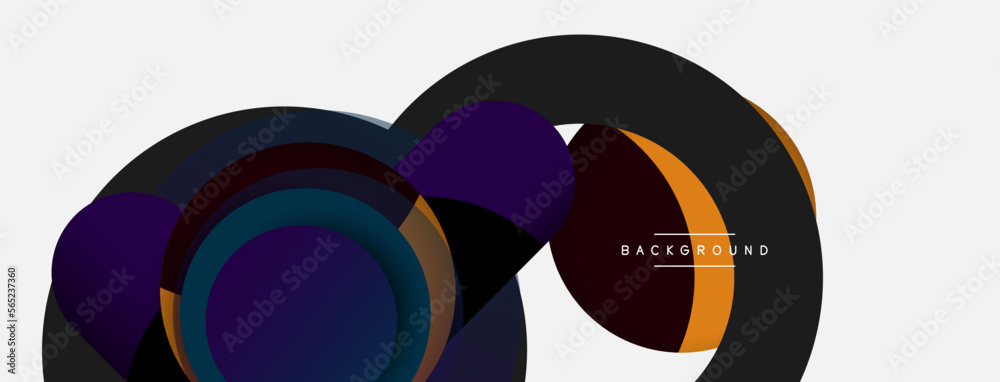 Vector round shapes circles minimal geometric background. Vector illustration for wallpaper banner background or landing page Vector round shapes circles minimal geometric background. Vector illustration for wallpaper banner background or landing page