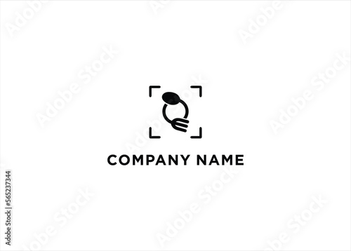 Camera With Spoon And Fork Logo Design