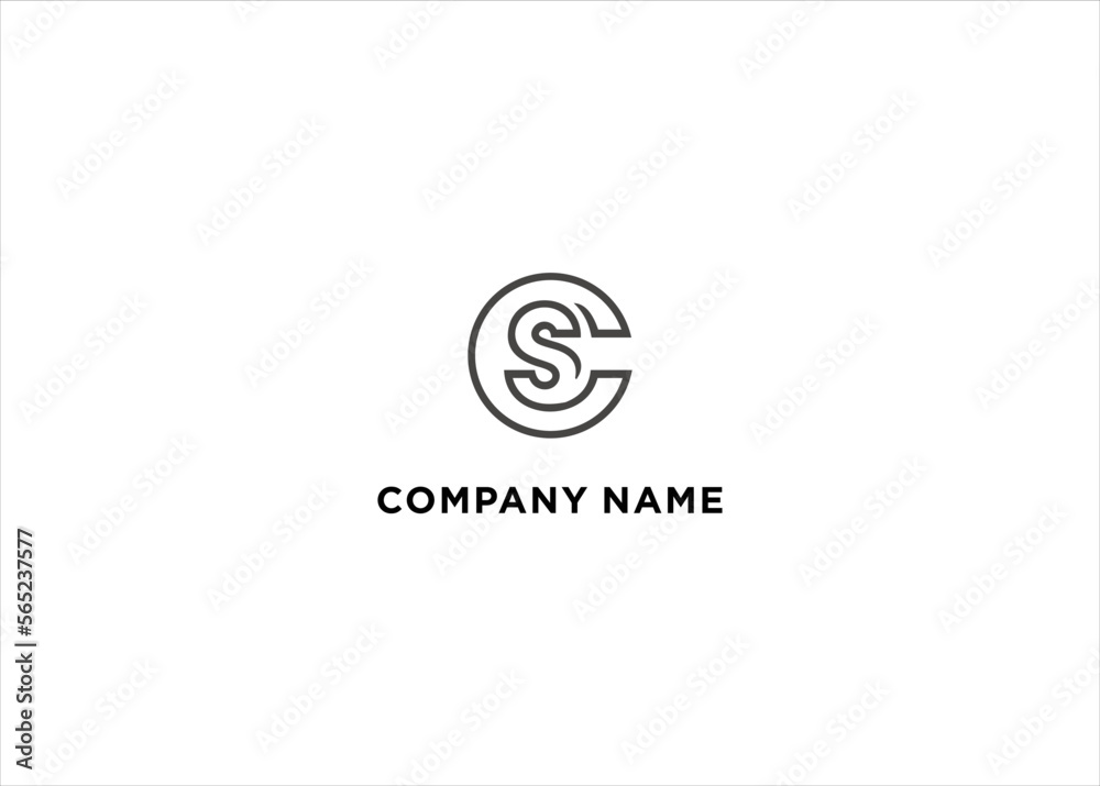 Letter sc logo creative design for all uses premium vector