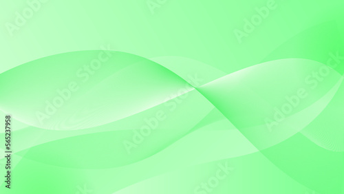 A green abstract minimal gradient wavy background. © Zunan