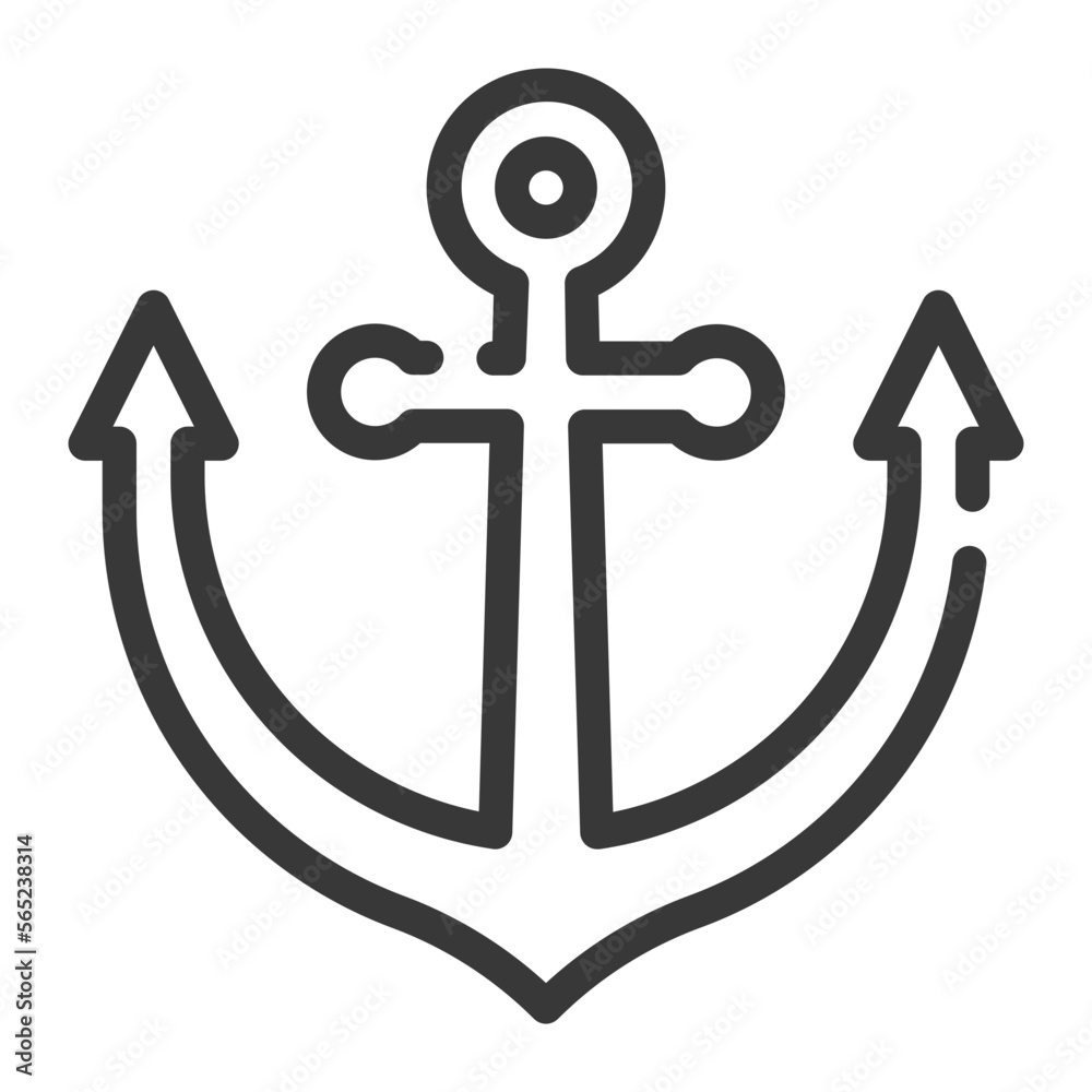 anchor line icon anchor line icon