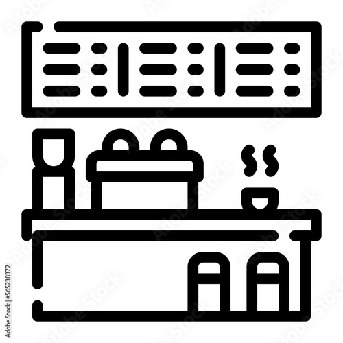 bar counter line icon