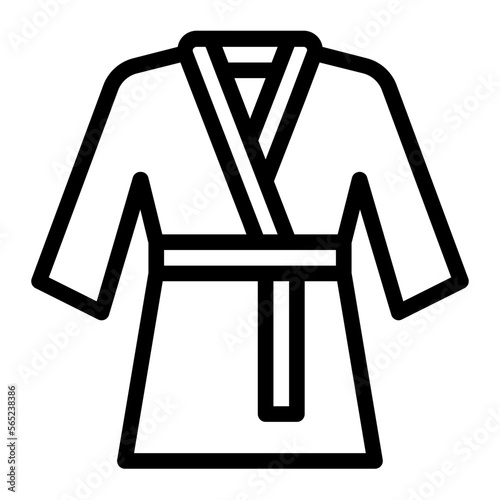 bathrobe line icon