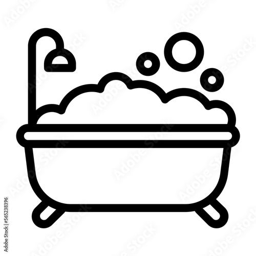 bathtub line icon