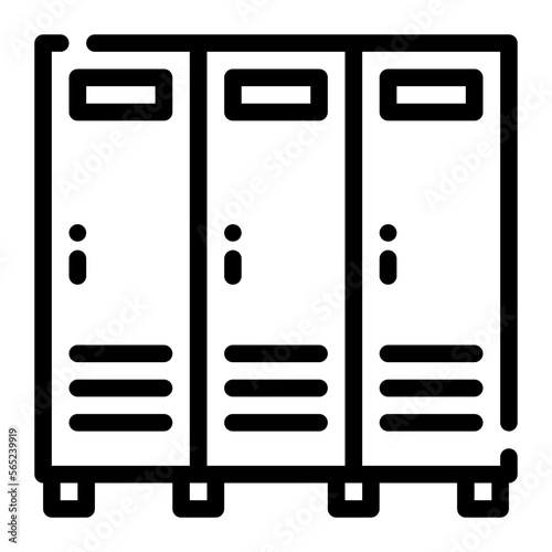 lockers line icon