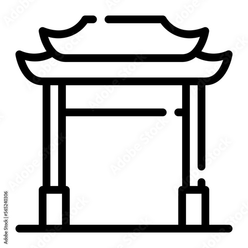 Paifang line icon