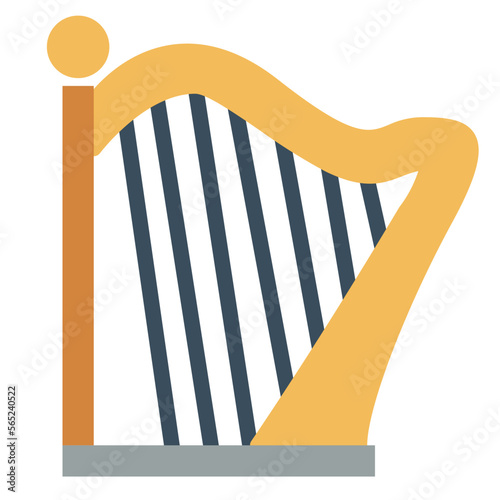 harp flat icon style