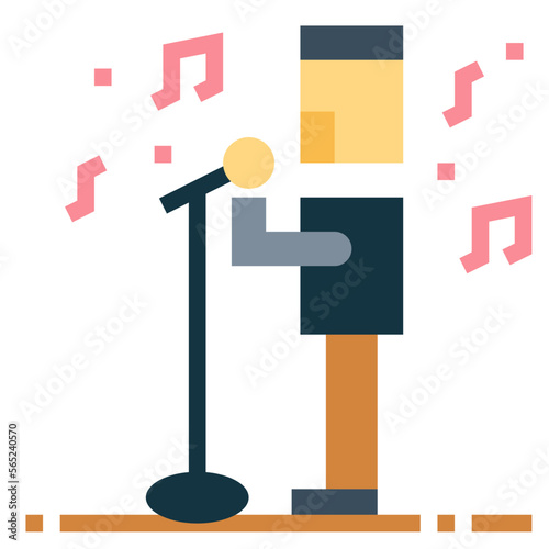 performer flat icon style