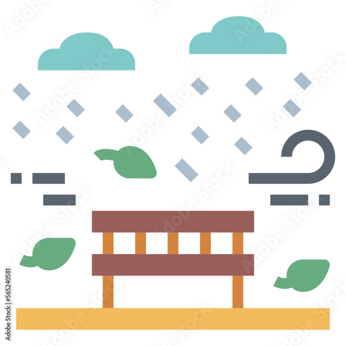 rainy flat icon style