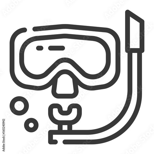 snorkel line icon