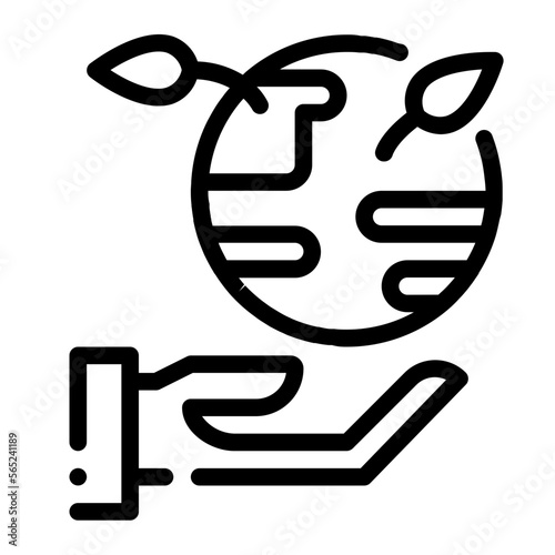Sustainable line icon