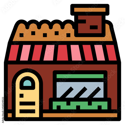 bakery filled outline icon style