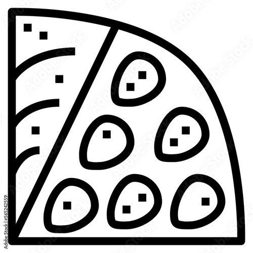 crepe line icon style