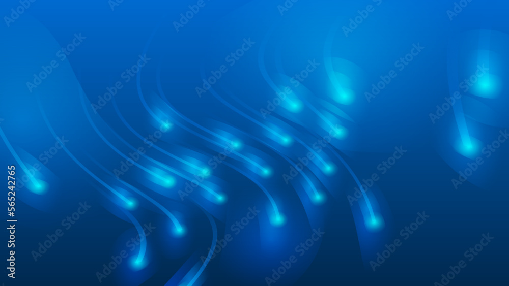 Blue digital background with sparkling blue light particles and areas ...
