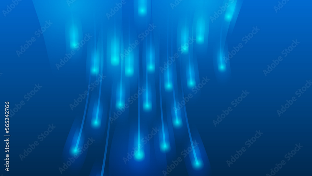 Blue digital background with sparkling blue light particles and areas ...