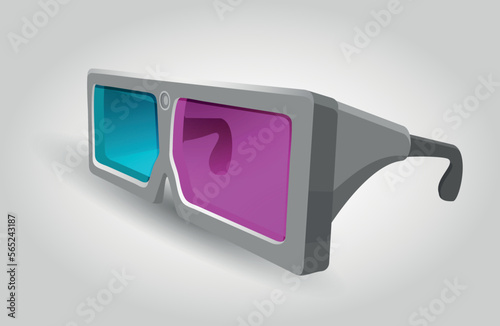 3d glasses on white BACKGROUND