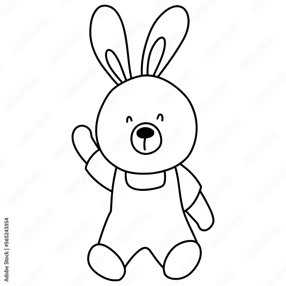 Naklejka premium Cute Easter Egg, Bunny Easter Hunt Egg, Easter Elements