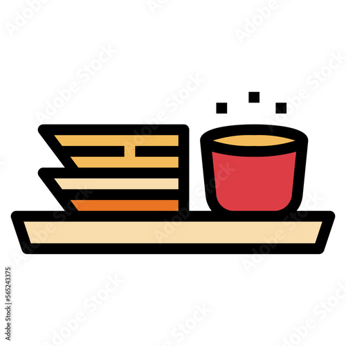 Crab stick filled outline icon style