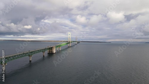 Wallpaper Mural Sun shines on the Historic Mackinac Bridge over the straights of Mackinac, in Michigan USA  - aka "Mighty Mac" Torontodigital.ca