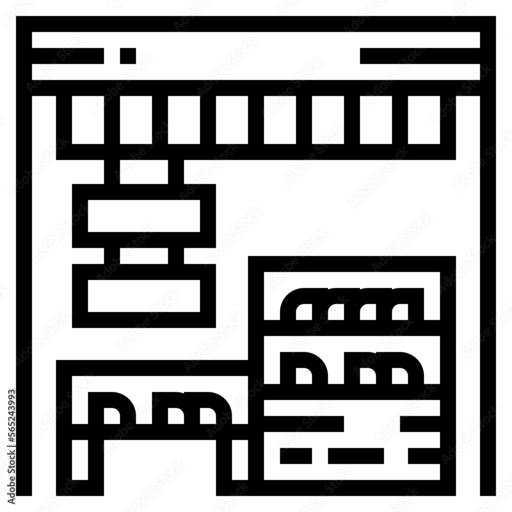 store line icon style store line icon style