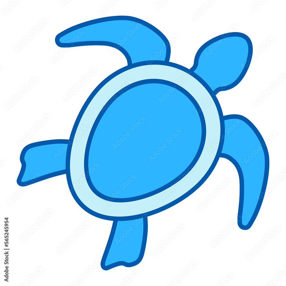 Sea turtle opened flippers, fins in swimming - icon, illustration on white background, similar style Sea turtle opened flippers, fins in swimming - icon, illustration on white background, similar style