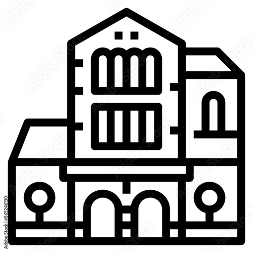 bishop line icon style