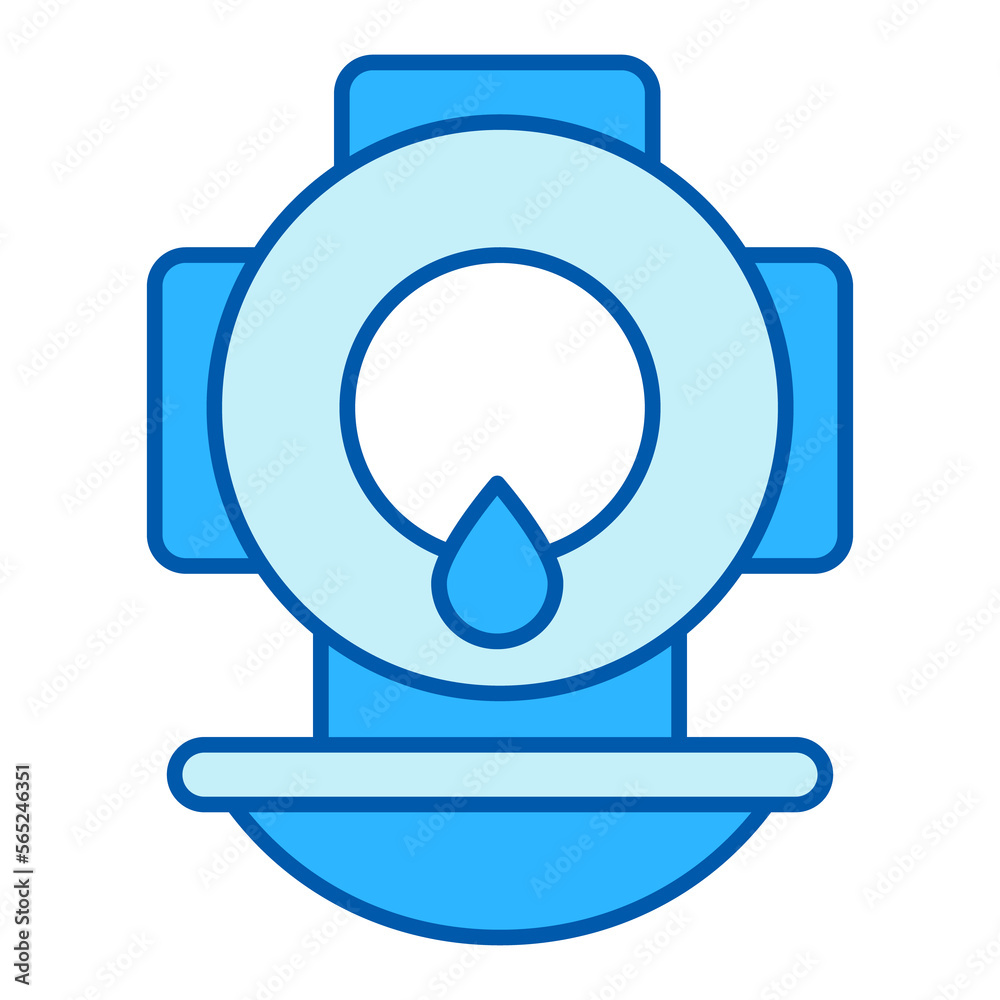Diving helmet for deep diving, for underwater work  - icon, illustration on white background, similar style
