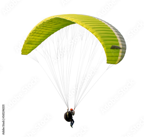 Fotografiet The sportsman flying on a paraglider