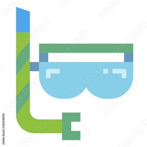 goggles flat icon style