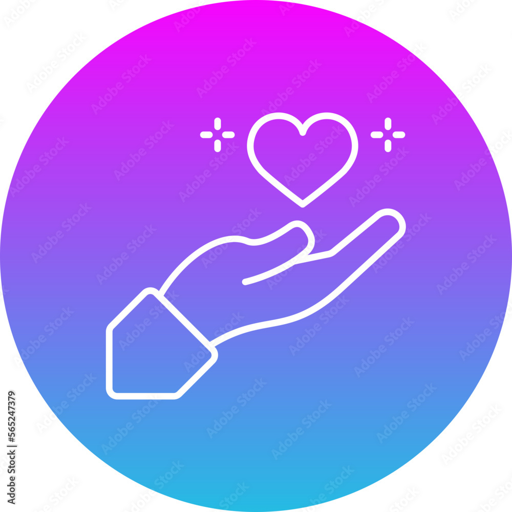 Give Heart Gradient Circle Line Inverted Icon Give Heart Gradient Circle Line Inverted Icon