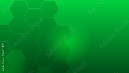 Modern abstract stripes background with green hexagons. Can be used in cover design, book design, website background.