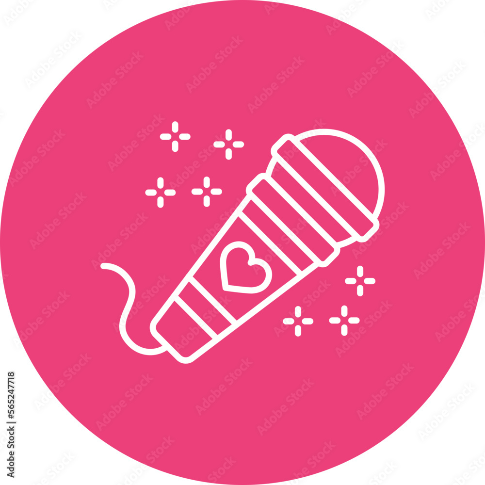 Microphone Multicolor Circle Line Inverted Icon Microphone Multicolor Circle Line Inverted Icon