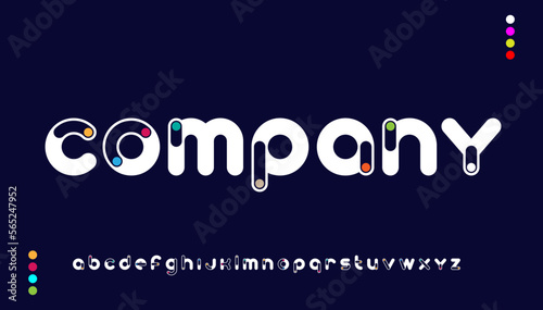colourful dot calligraphy small alphabet letter logo design