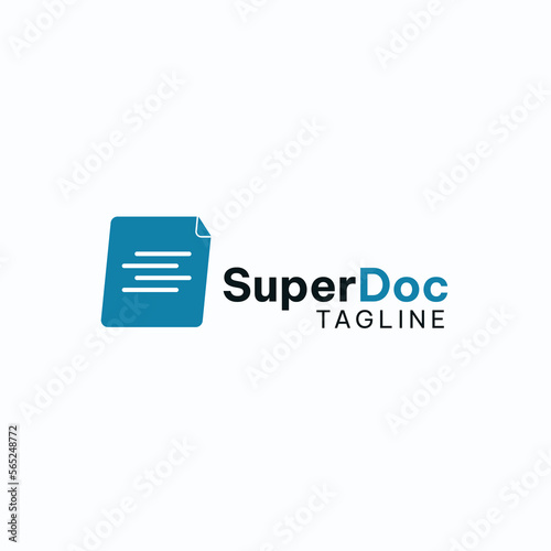 letter S plus document logo - paper - file