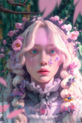 portrait of a girl in a fantasy world AI