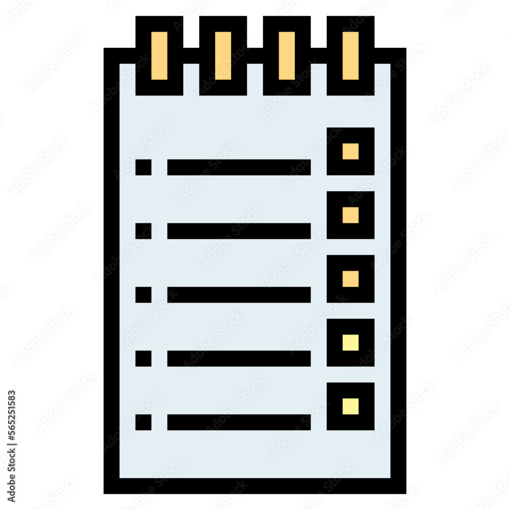 Obraz premium list filled outline icon style